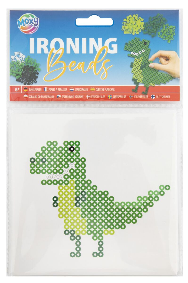 Iron-on beads 15x15 cm Dinosaur