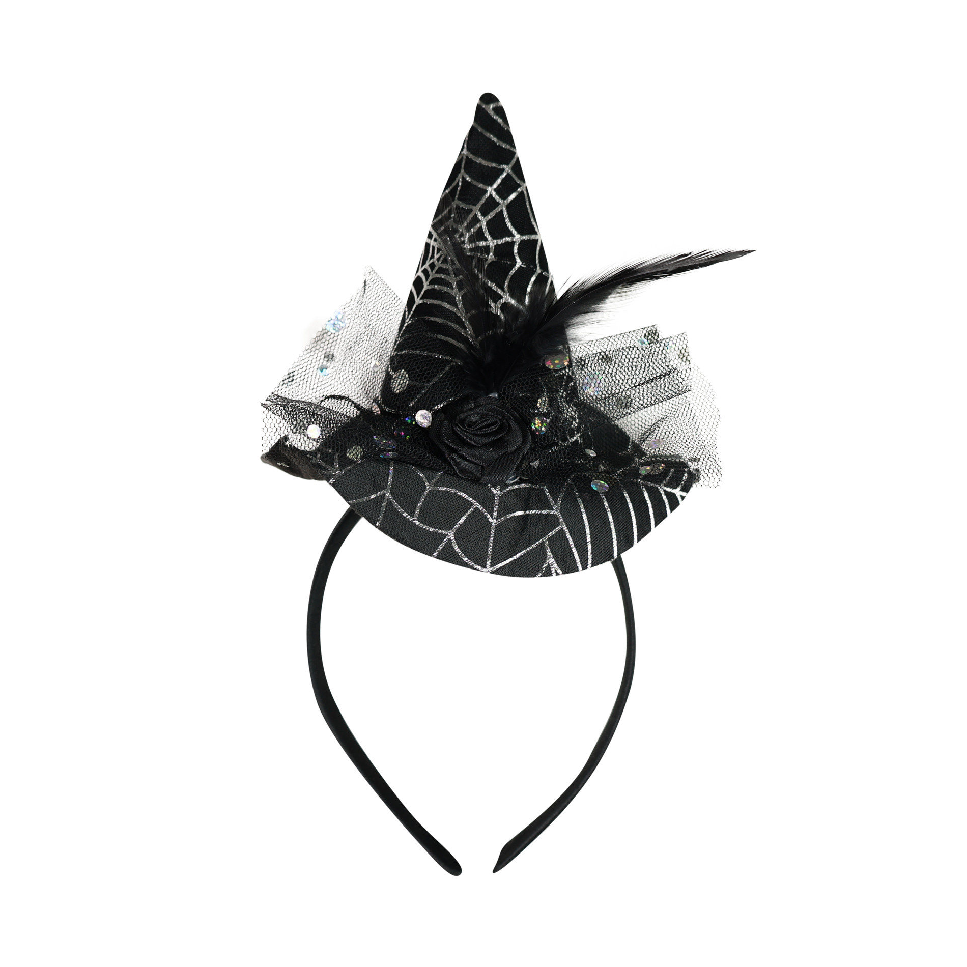 Children Witch headband with spider net