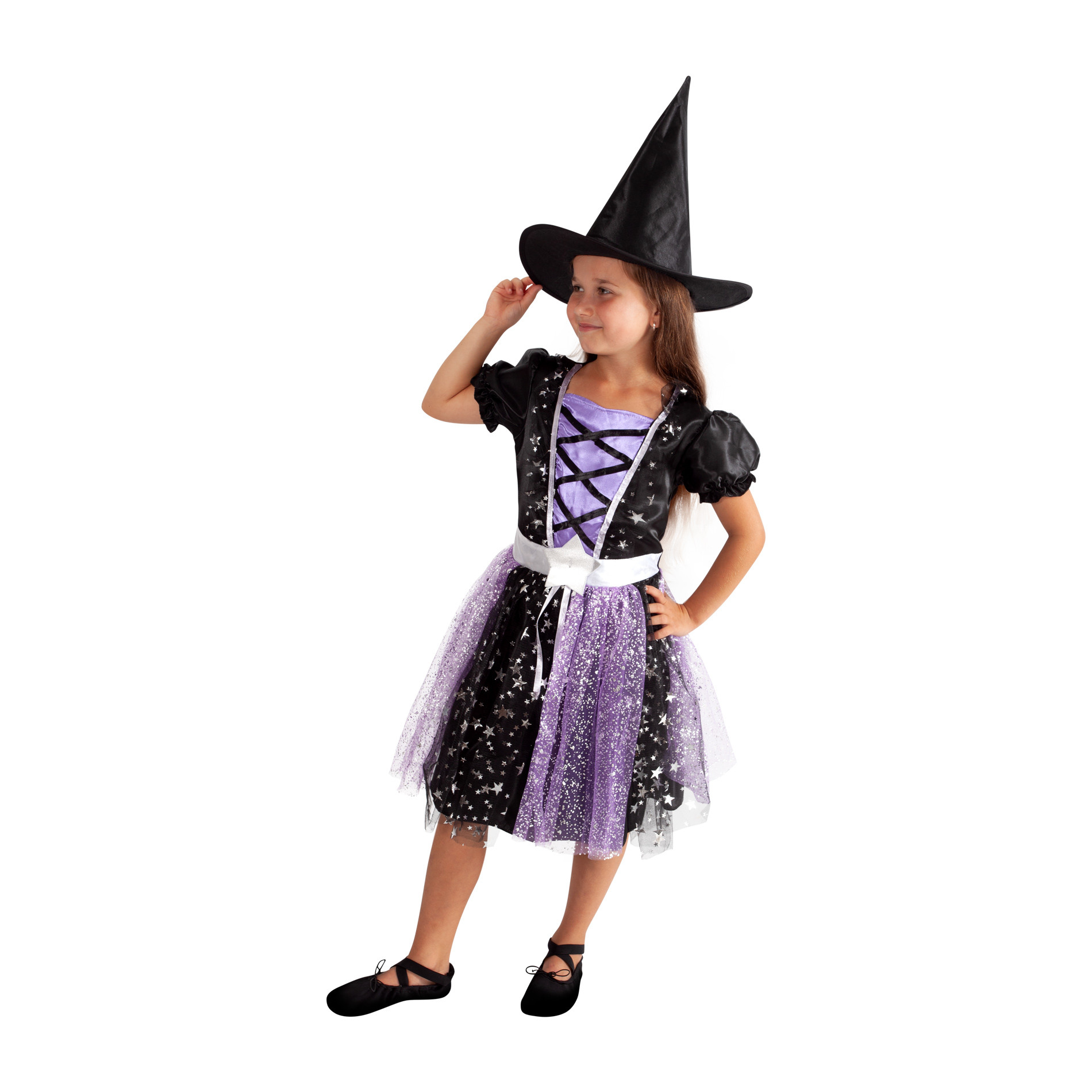 Witch costume black-purple (M) EKO