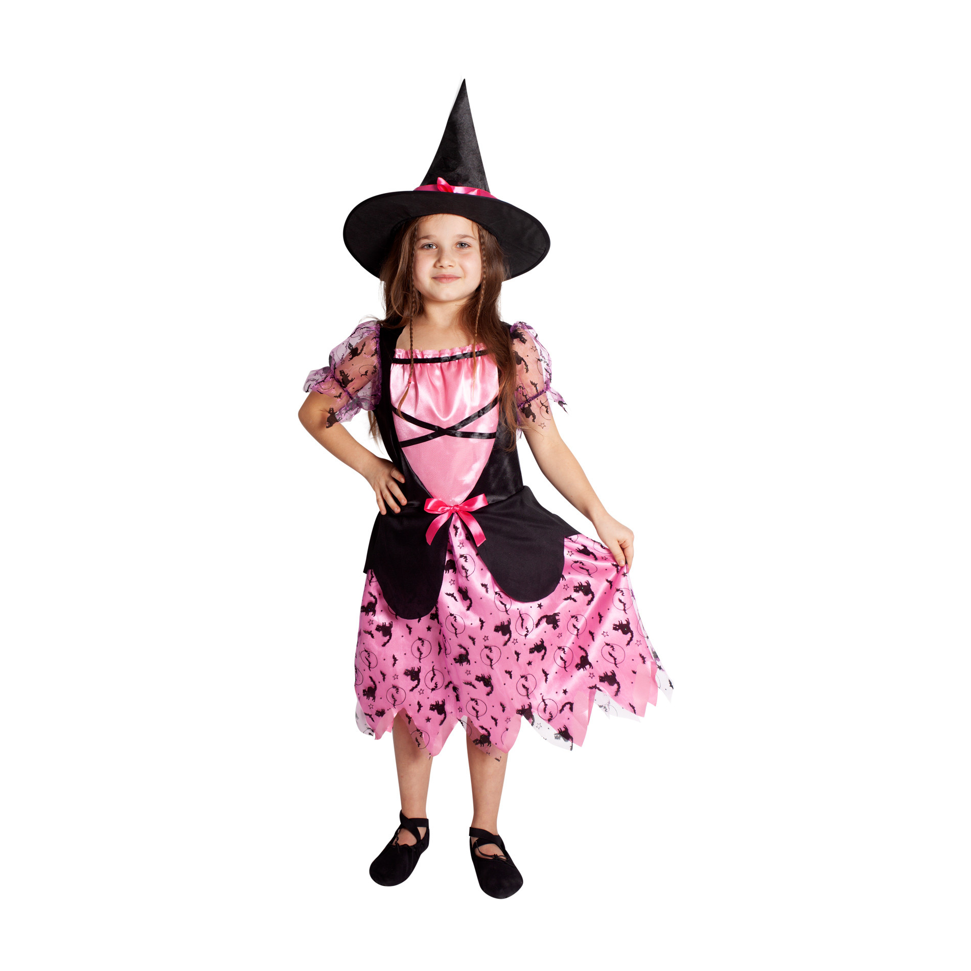 Children costume - pink witch (S) e-pack