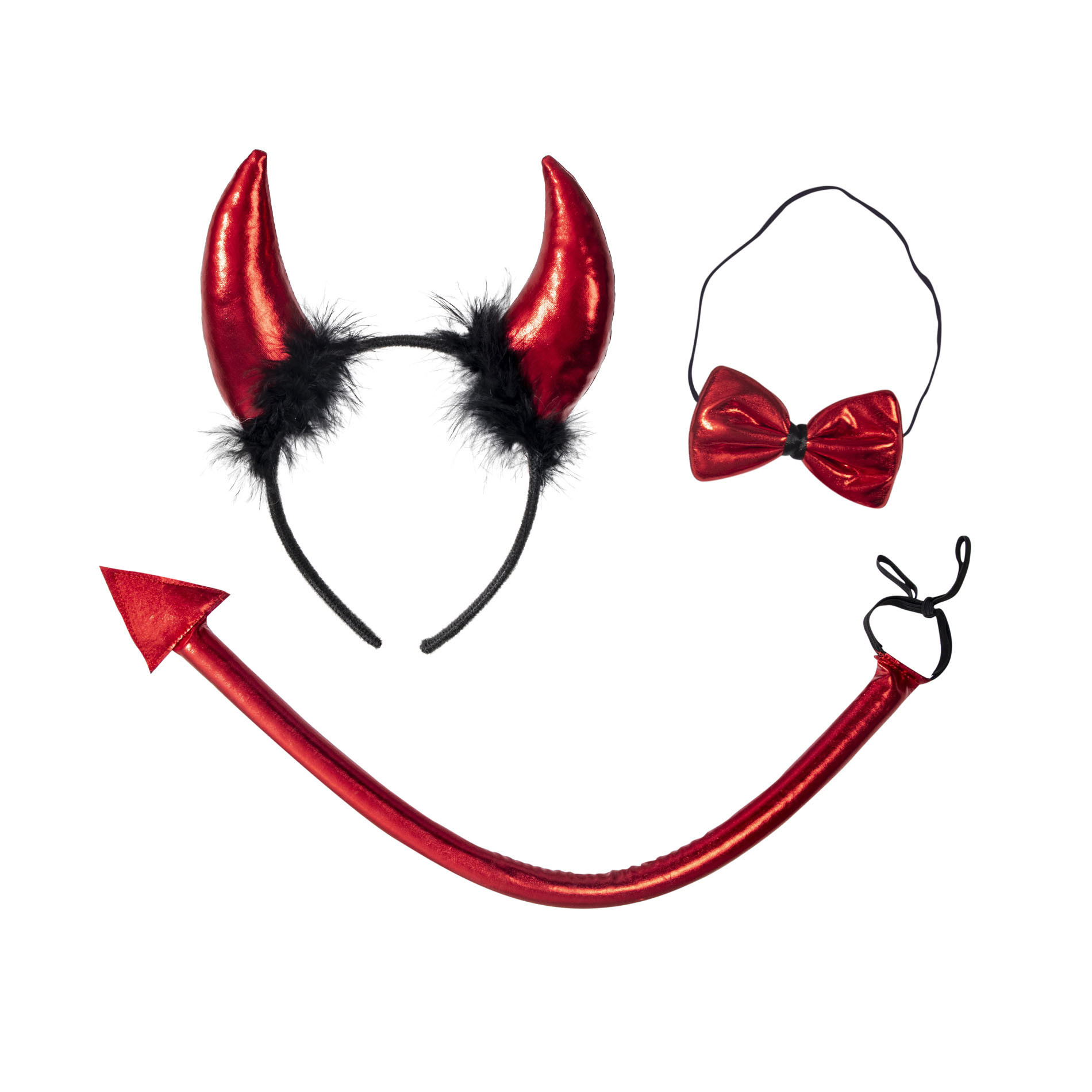 Devil set with bow tie headband and tail