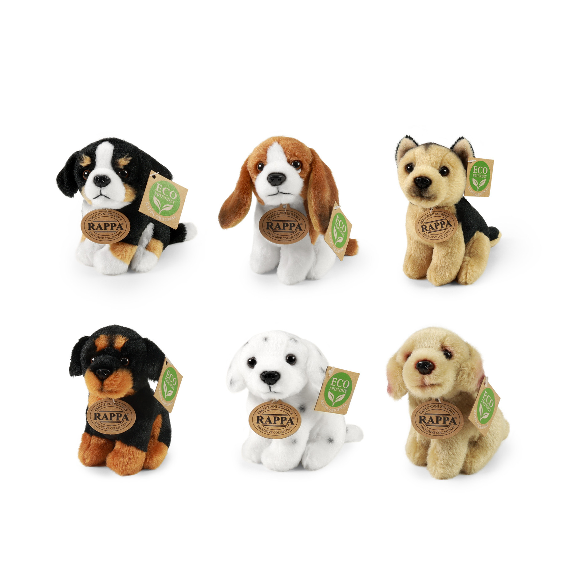 Plush dogs assort 12 cm ECO-FRIENDLY