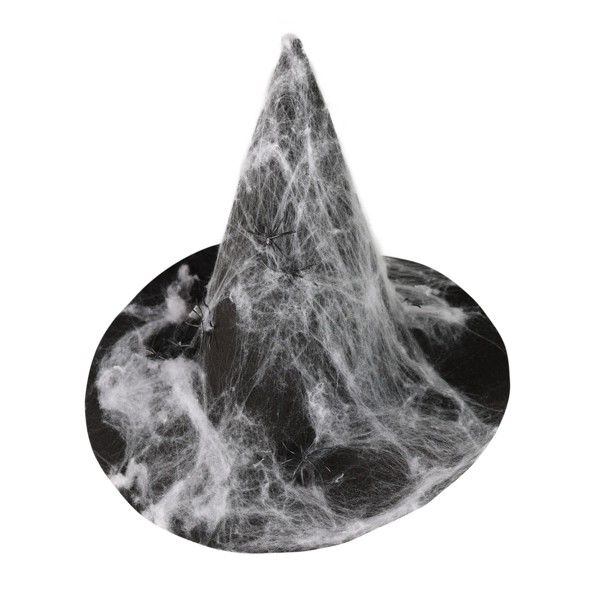 Witch hat with cobweb for adults