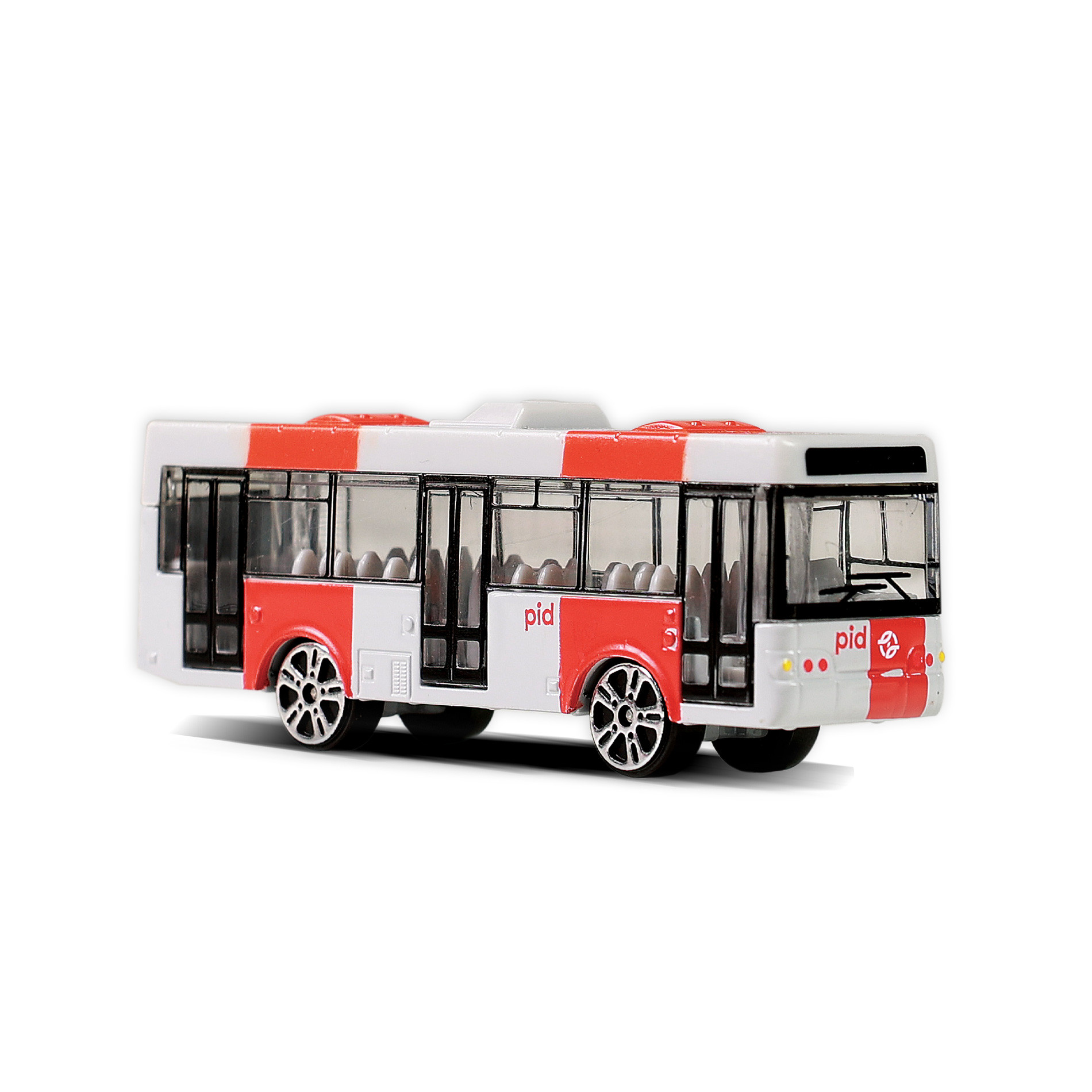 Metal bus PID Prague red 8 cm