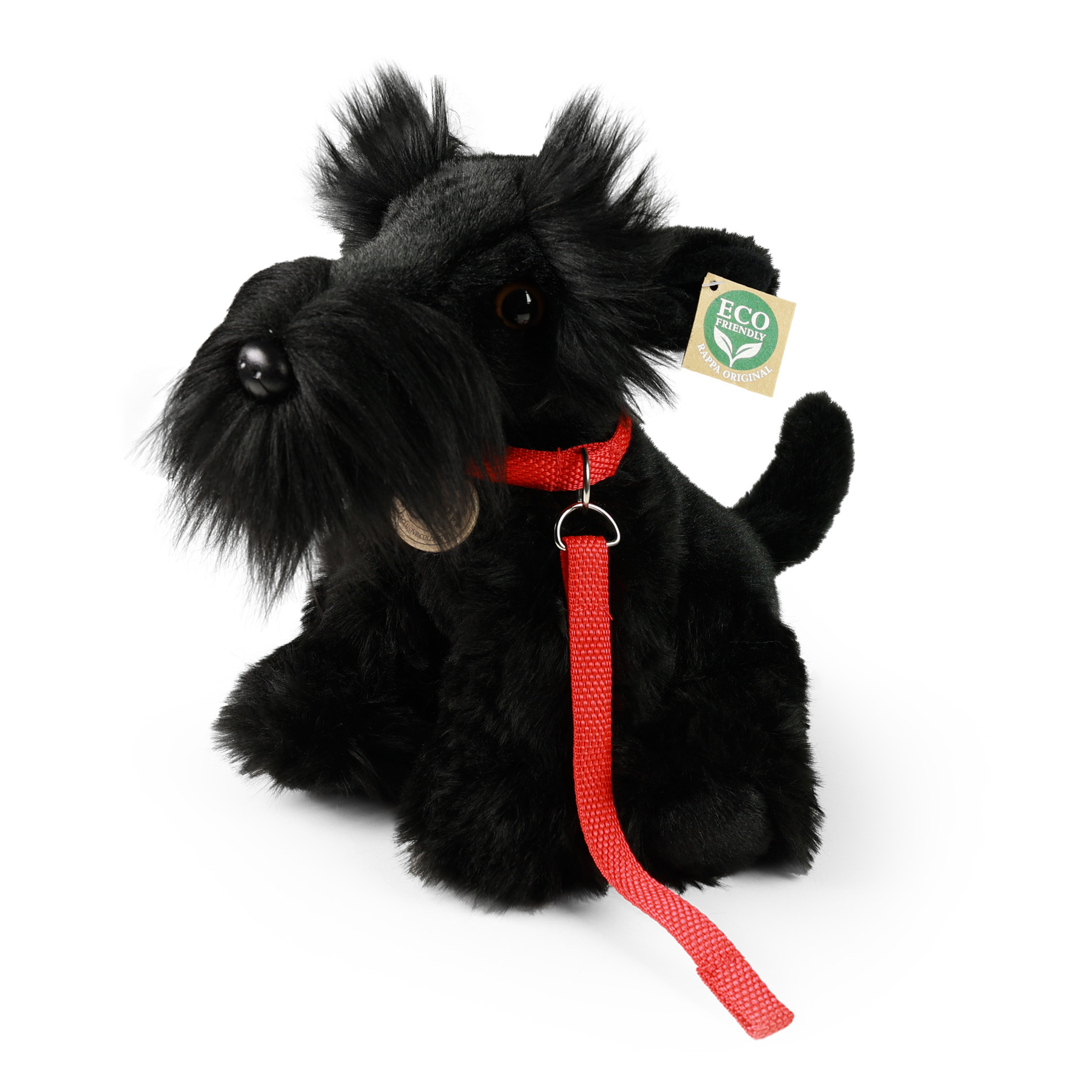 Plush Schnauzer w. leash 30 cm ECO-F.