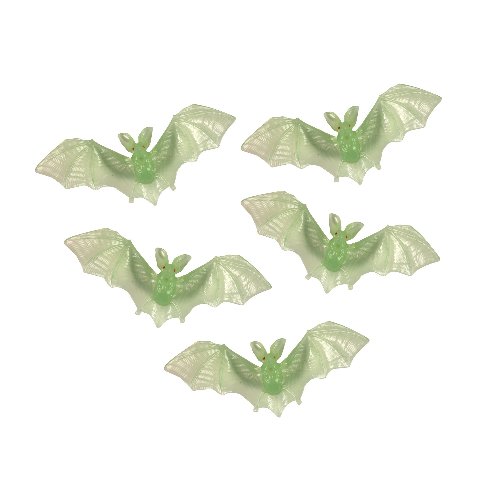 Glow-in-the-dark bat decoration 5 pcs