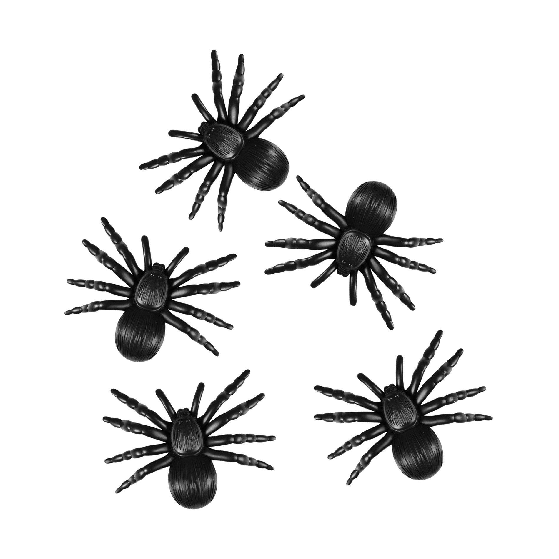 Black spider decoration 5 pcs