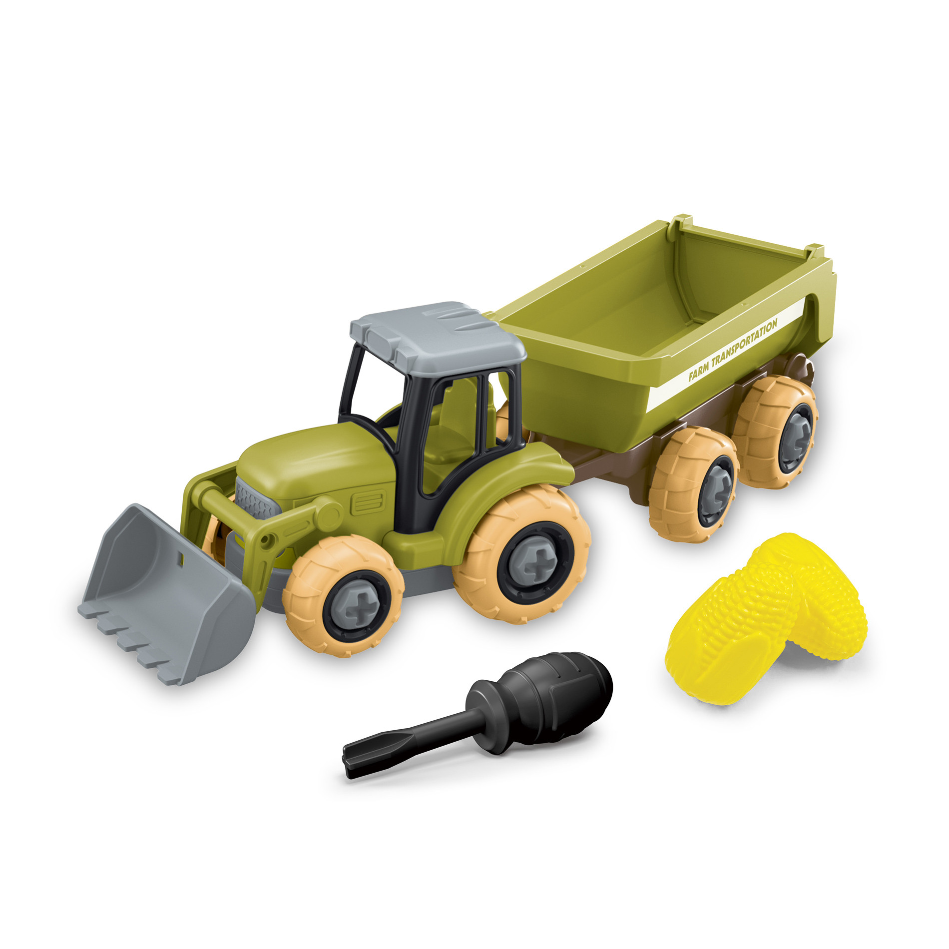 Plastic screw tractor with siding