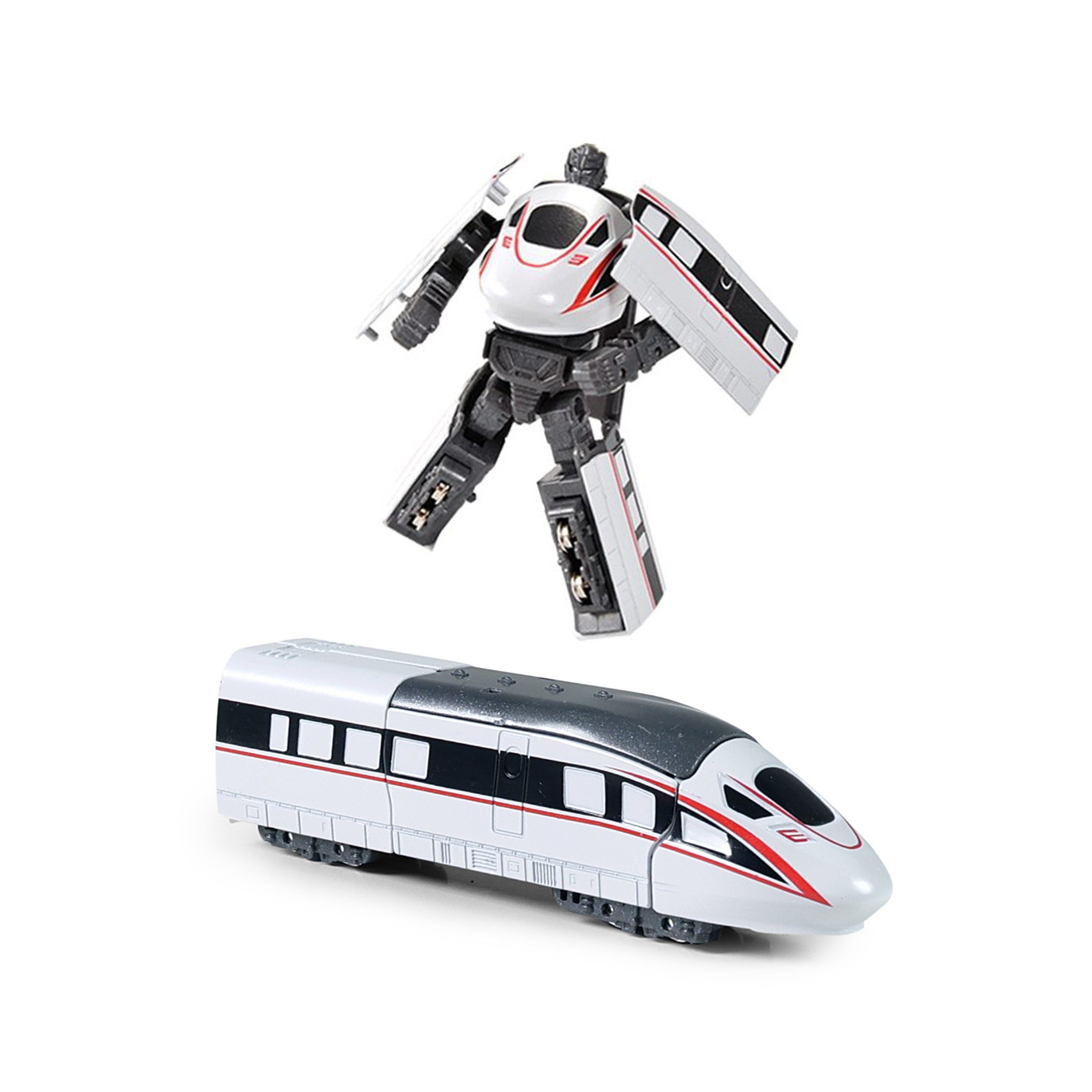 Metal robot locomotive white