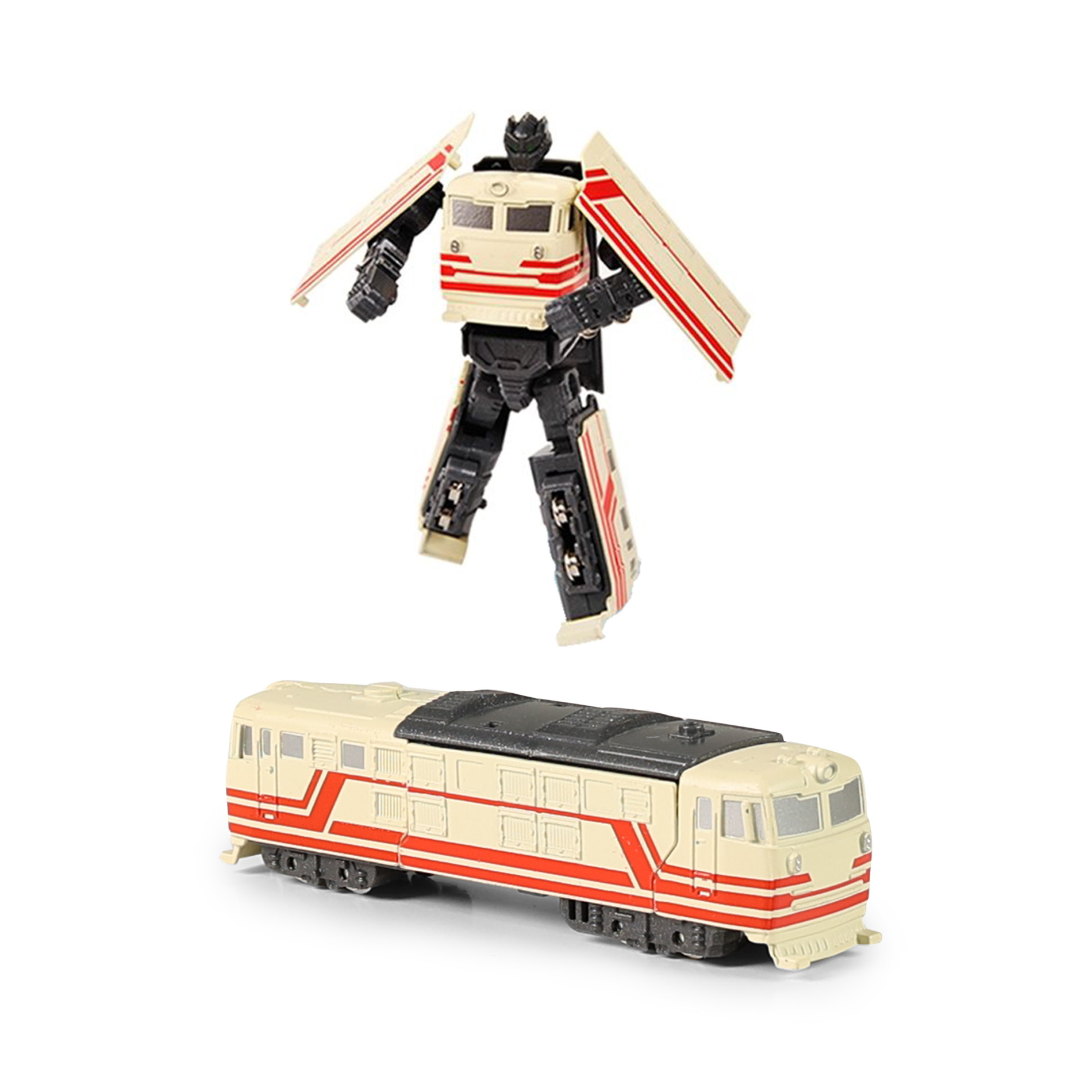 Metal robot locomotive beige