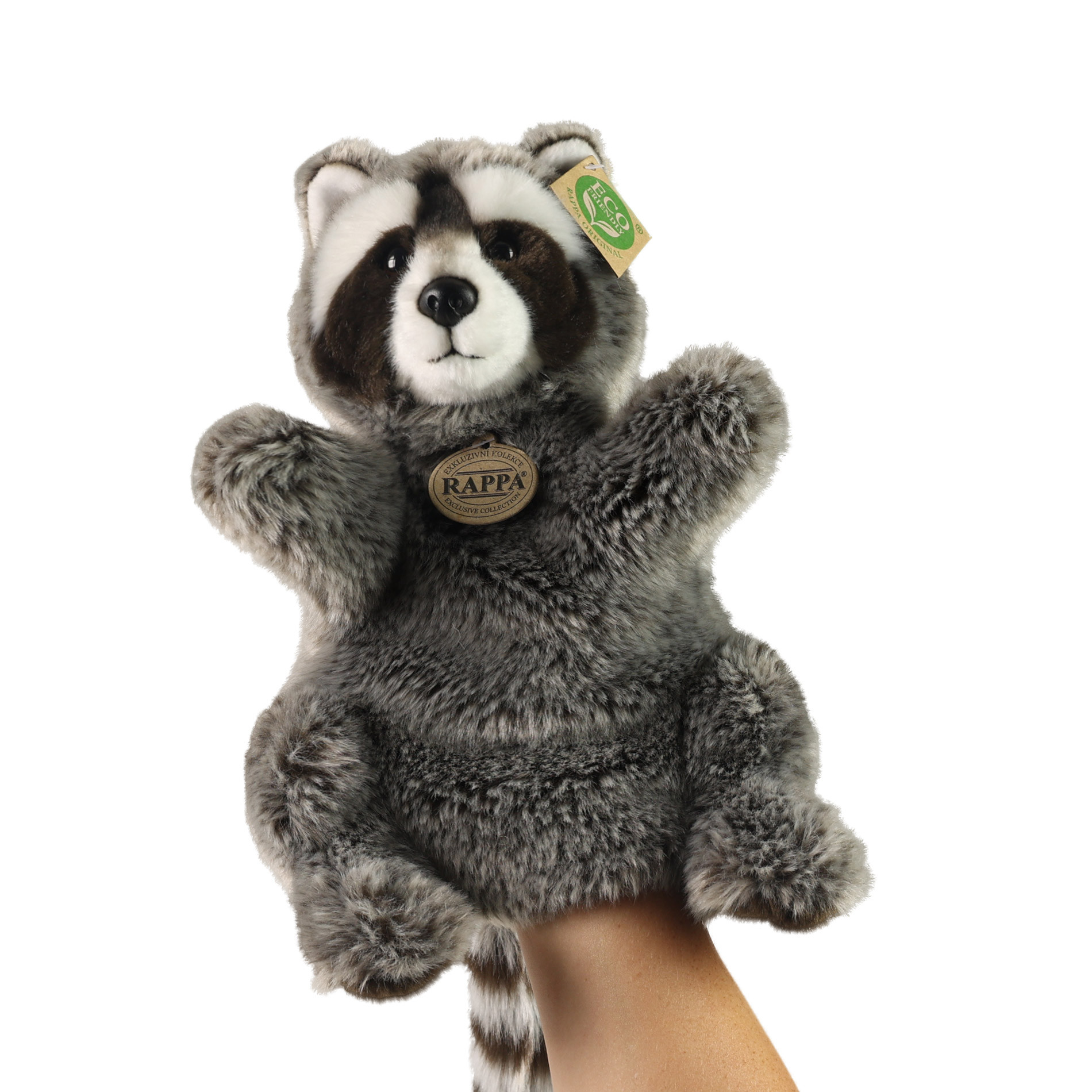 Plush raccoon hand puppet 28 cm ECO-F.