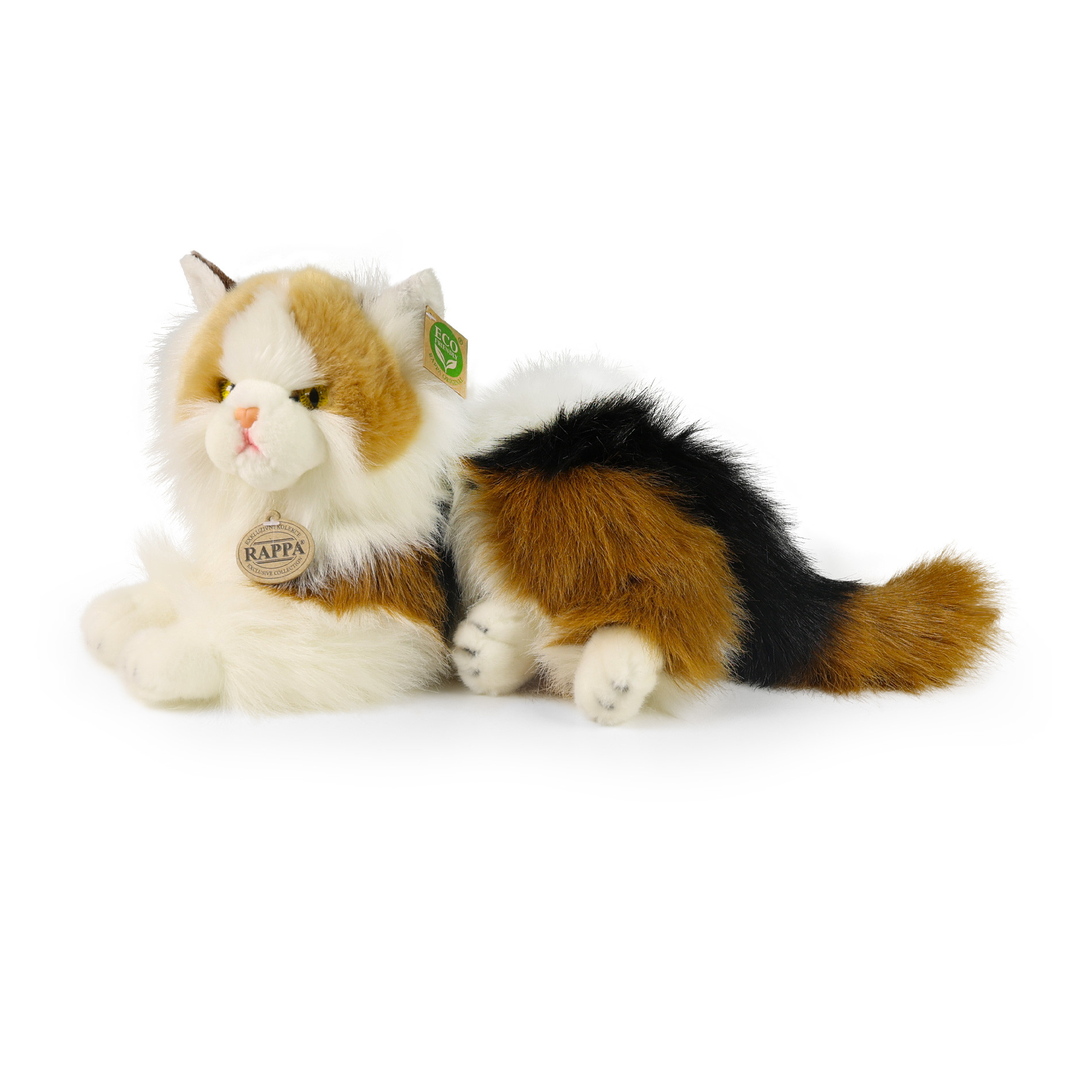 Plush three-colored cat 30 cm ECO-F.