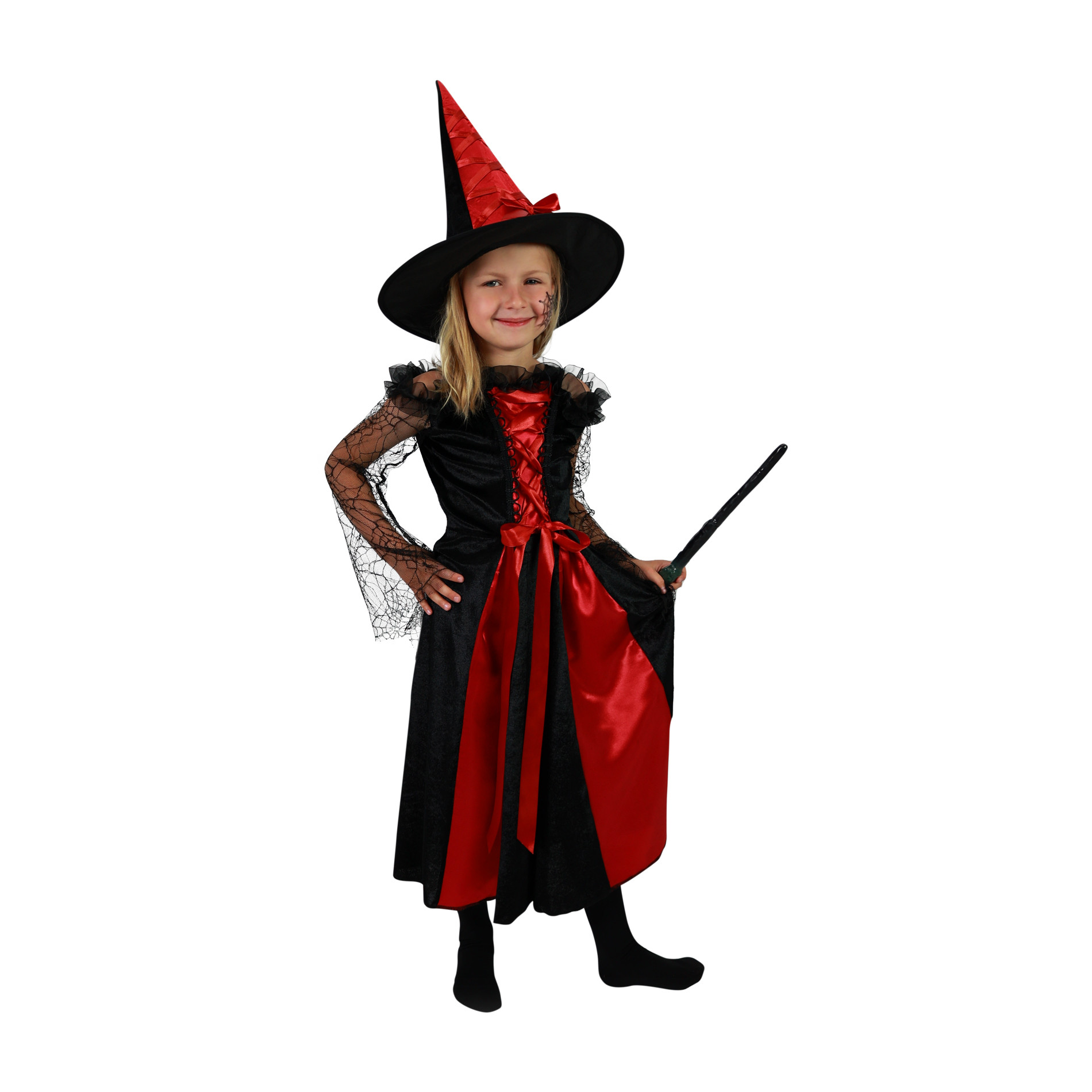 Children costume witch black-red (S)