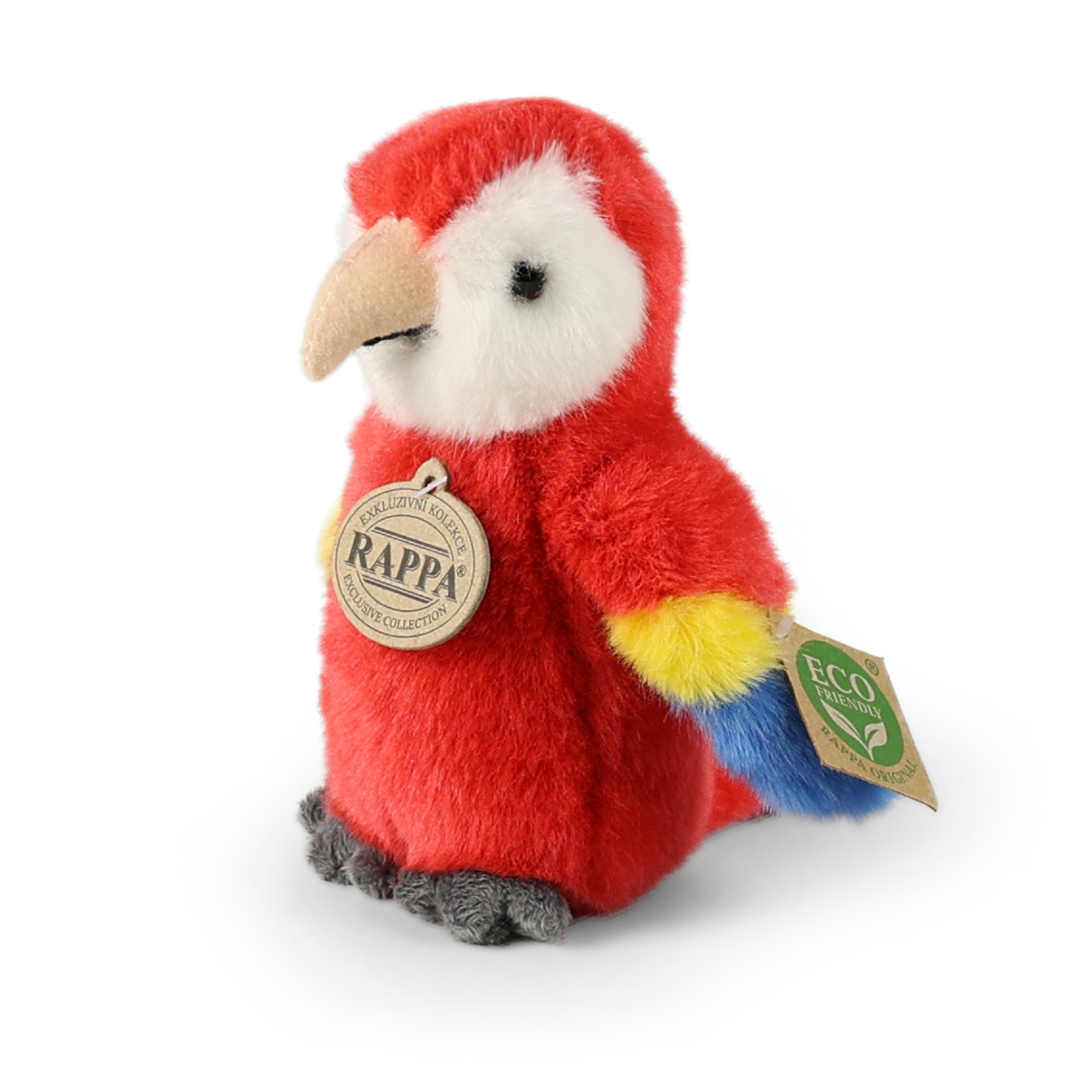 Plush red Macaw 16 cm ECO-FRIENDLY