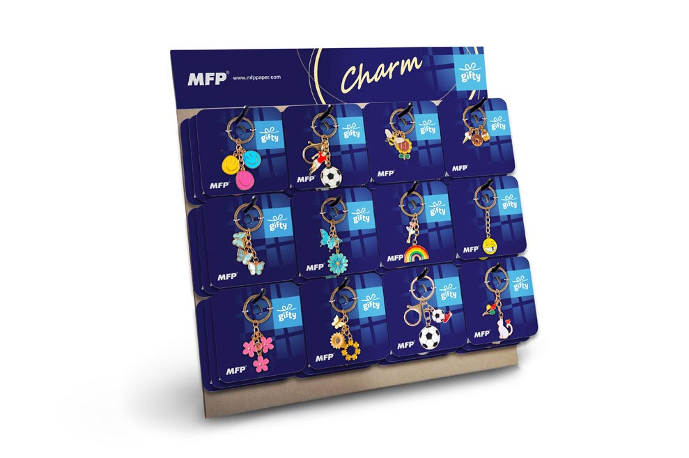 Metal CHARM Keychain - Display 36 pcs