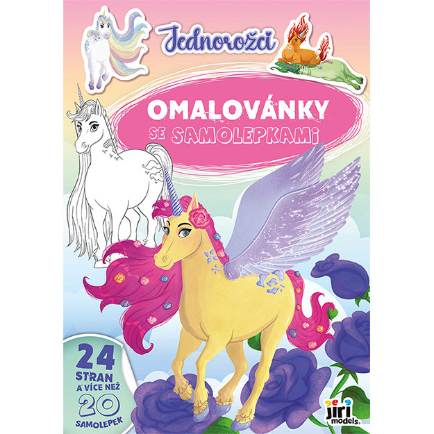 A4 coloring book with stickers Unicorns