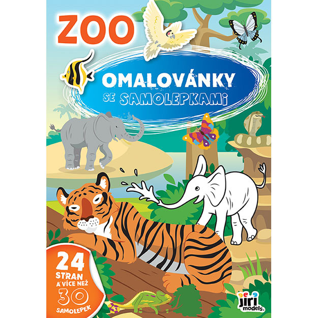 A4 coloring book with ZOO stickers