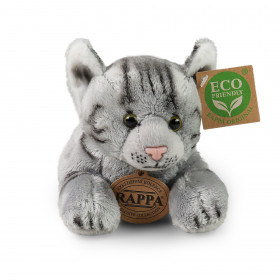 Plush grey cat 18 cm ECO-FRIENDLY