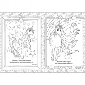 A4 coloring book with stickers Unicorns