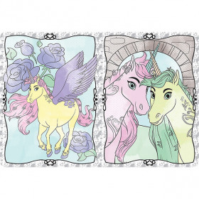 Paint with water Unicorns coloring page