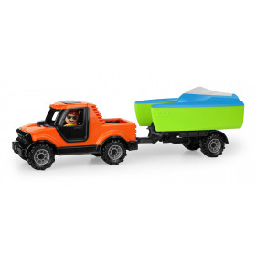 Car Truckies Pickup with cart and boat