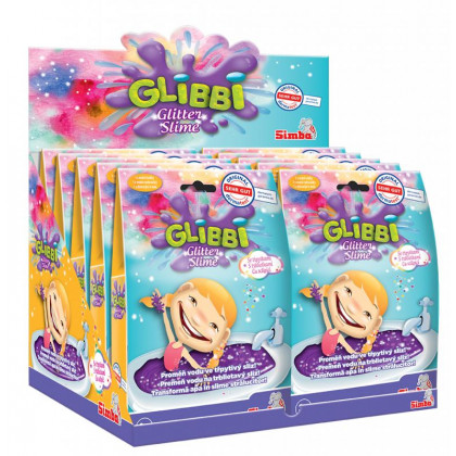 the Glibbi Glitter Purple Glitter Slime