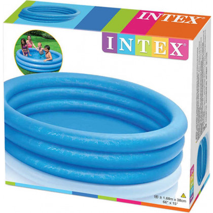 the inflatable blue pool, 168 x 38 cm